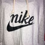 Nike Women's Sportswear Varsity Hoodie Gray Heather and red Large sweatshirt Photo 2