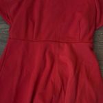 Anthropologie Maeve by  Red Flutter Sleeve Dress Classy Preppy Minimal Work Photo 3