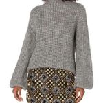 House Of Harlow 1960 x Revolve Wool Blend Dillin Sweater size S Grey High Neck Gray Photo 0