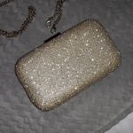 👛 Elegant Gold Glitter Clutch for Evenings Special Events Occasions Purse Bag Photo 3