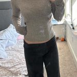 Brandy Melville Knitted Brown Fitted Long Sleeve Photo 0