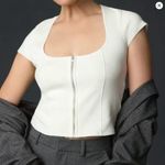 Anthropologie Maeve Fitted Zip-Front Sweater Size medium Photo 0