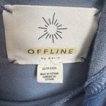 Aerie Offline By   Blue Velvet Crooped Hoodie Top Photo 4