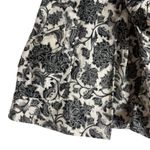 Zimmermann Zimmerman Linen Black White Floral Print Tie Waist A-Line Mini Skirt Size 4 Photo 3