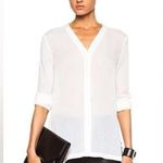Helmut Lang  Swift Button Down Triacetate-Blend Top White Photo 0