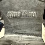 Miu Miu MUI MUI Black Womens Leather Motorcycle Ankle Boots size 7 Suede Photo 5