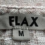 Flax  100% Linen Tank Top Textured Boat Neck Lightweight Breathable Peach Medium Photo 1