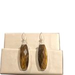 Sterling Silver JAY KING DTR Faceted Tigers Eye  925 Earrings Photo 11