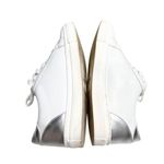 Steve Madden Shoes Size 10 Ravia Sneaker White and Silver Lace Up Rubber Sole Photo 7