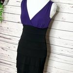 Sweet Storm Purple & Black Evening Cocktail Party Dress Size Medium Photo 4