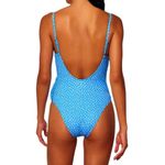 Jessica Simpson NWD Baby Blue V Neck One Piece Polka Dot Swimsuit Size Large Photo 1
