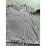Loft  Womens Boat Neck 3/4 Lace Trim Sleeve Slub Cotton T-Shirt Lavender Size M Photo 6