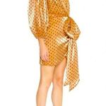 4SI3NA Alora Shimmer Polka Dot Minidress In Gold and Black size L NWOT Size L Photo 4