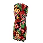 VTG Womens Tropical Print Dress Size 8 Floral Resort Wear Vacation Maximalist Green Photo 5