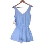 Bebop Charlotte Russe Be Bop Baby Blue Bow Front Sleeveless Romper NWT Photo 2