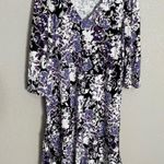 J.Jill  Wearever Floral V Neck Tunic Swing Dress Medium Photo 3