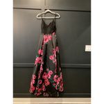 B Darlin  scalloped strappy Lace bodice Floral Ball Gown Prom Dress Black Pink 1 Photo 1