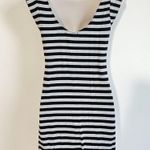Trina Turk  striped sleeveless mini dress pullover black gray size P/XS s… Photo 1