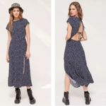 Urban Outfitters  Lindsey Spot Midi Dress Blue White Dots Medium Photo 1