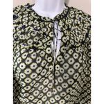 Marie Oliver STORI SILK BLEND BLOUSE LATICE SHIBORI CITRUS EUC SIZE XS Photo 6