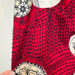 Talbots Vintage Red Cream Textured Medallion Patterned A-Line Skirt Plus Size 18 Photo 5