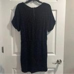 Sessùn+ Black Patterned Short Sleeve Casual DRAWSTRING waist Dress Basic Size M Photo 6