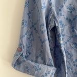  Embroidered Top Blue Size 4 US 0 Chicos Photo 5