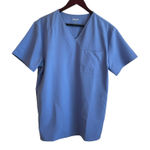 Scrubstar Women Scrub Top M Blue Medical Uniform Nurse Workwear Dental Casual Photo 0