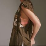 Anthropologie Pilcro Ruffled Sleeve Tunic Tee Moss Green Size XL NEW Photo 7