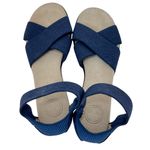 Charleston Shoe Co. Lafayette Stretch Block Heeled Sandals in Navy Blue Size 9 Photo 7