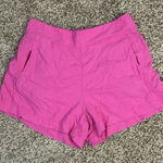Gap  Linen Blend Pink High Waist Shorts Women's XS  4 Pocket Pull‎ On Photo 0