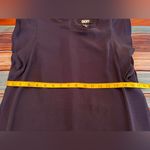 DKNY  Womens Dark Blue Button Flutter Sleeve Short Tent Dress With Ruffle 8 Photo 3