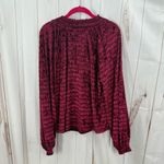 Kori America Women’s Large Maroon Velvet Top Blouse Photo 2