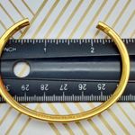 Gold Tone Signed Cuff Bracelet Well Made Engraved Follow Your Heart Photo 11