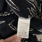 Cals  Blouse XS Navy Floral 34 Sleeve Button Down Lightweight Boho Chic Photo 5