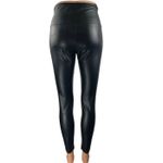 Aritzia Wilfred Free Black Faux Leather Trim High Rise Leggings Pants Size S Photo 2