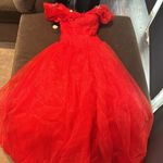 Women’s Red Fairy Tale Prom Party Dress Butterflies Corset Back Size 4 NWT Photo 12