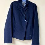 Escada Sport Wool Cashmere Blend Long Sleeve Blazer Jacket Navy Women 42 / 12 Blue Photo 0