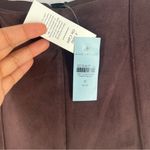 Ann Taylor The Wide Leg Faux Suede Pant Chocolate Brown High Rise NWT 0 Petite Photo 5