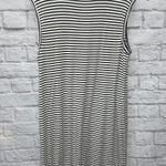 Trina Turk  Tank Dress Size XL White Navy Blue Stiped Sleeveless Knee Length Photo 2