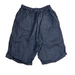 Aeneontrue Linen Wide Leg Shorts Gray Relaxed Fit Minimalist Summer L Size L Photo 1