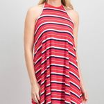 Mossimo Supply Co 4th Of July Red White & Blue Ribbed Halter Dress  Photo 0