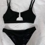 Bebe 2 Piece Black Sparkly Bikini Set Photo 0