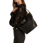 Ralph Lauren  Leather Medium Harlow Hobo Black Bucket Bag Shoulder Handbag Photo 1