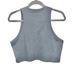 Adidas The Go To Tee Womens Small Gray Sleeveless Crop Cropped Tank Top Athletic Photo 3