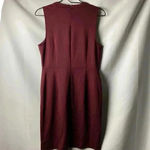 Ann Taylor FACTOR WOMENS SIZE 10PETITE WINE ALINE SLEEVELESS DRESS BOW ACCENT Photo 8