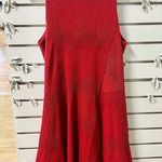 Rag and Bone  Geneva Textured Sleeveless Fit & Flare Mini Dress Red Women's Size M Photo 2