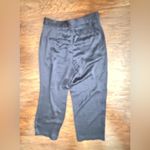 Babaton Aritzia Navy Satin Dress Pants Straight Leg Pleated Office Party Sz 8 Photo 2