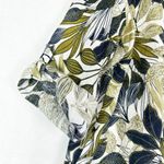 Tahari  Linen Button Up Top Size 2X Leaf Print Tropical Vacation Coastal Photo 2