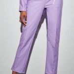 Purple Leather Pants Size L Photo 0